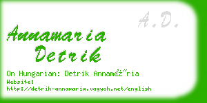 annamaria detrik business card